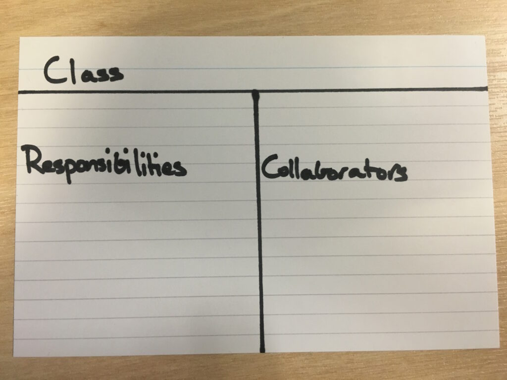 Class Responsibility Card