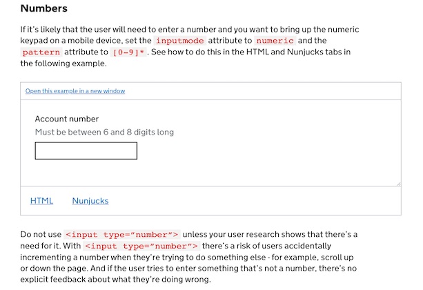 Why the GOV.UK Design System team changed the input type for